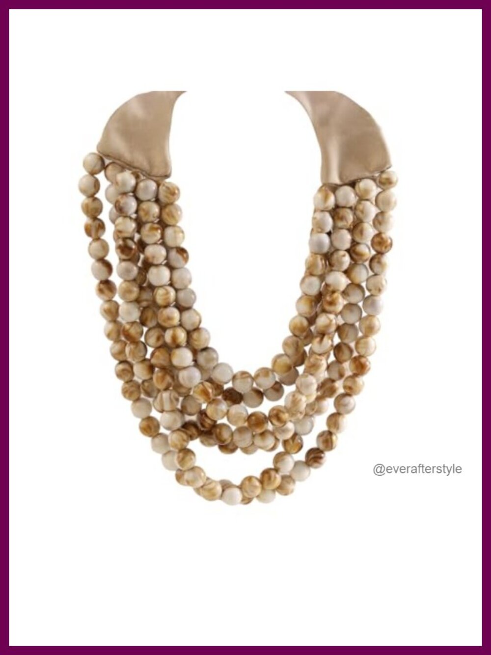 Multicolor Multi-Strand Resin Bead Choker Statement Necklace